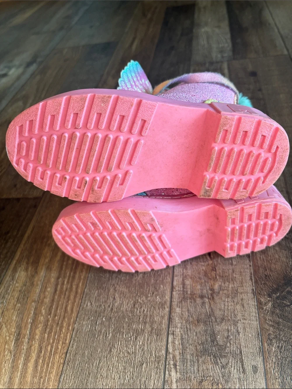 Rainbow glitter shoes